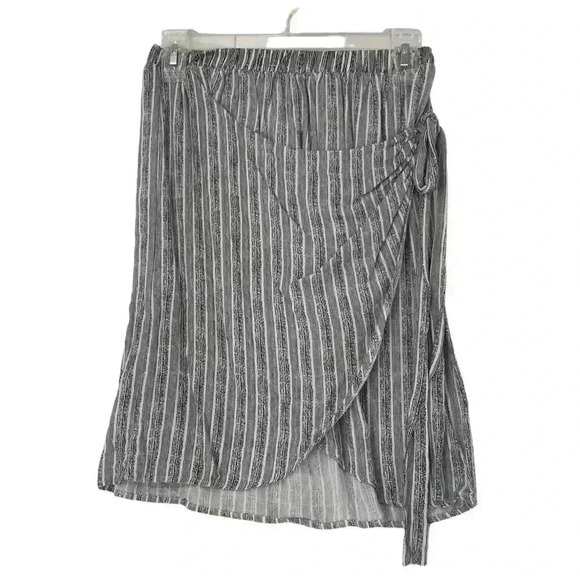 BLUE RAIN SKIRT WOMENS MEDIUM BEACH WEAR STRIPED COASTAL COTTAGE WRAP COMFORT - Picture 1 of 10